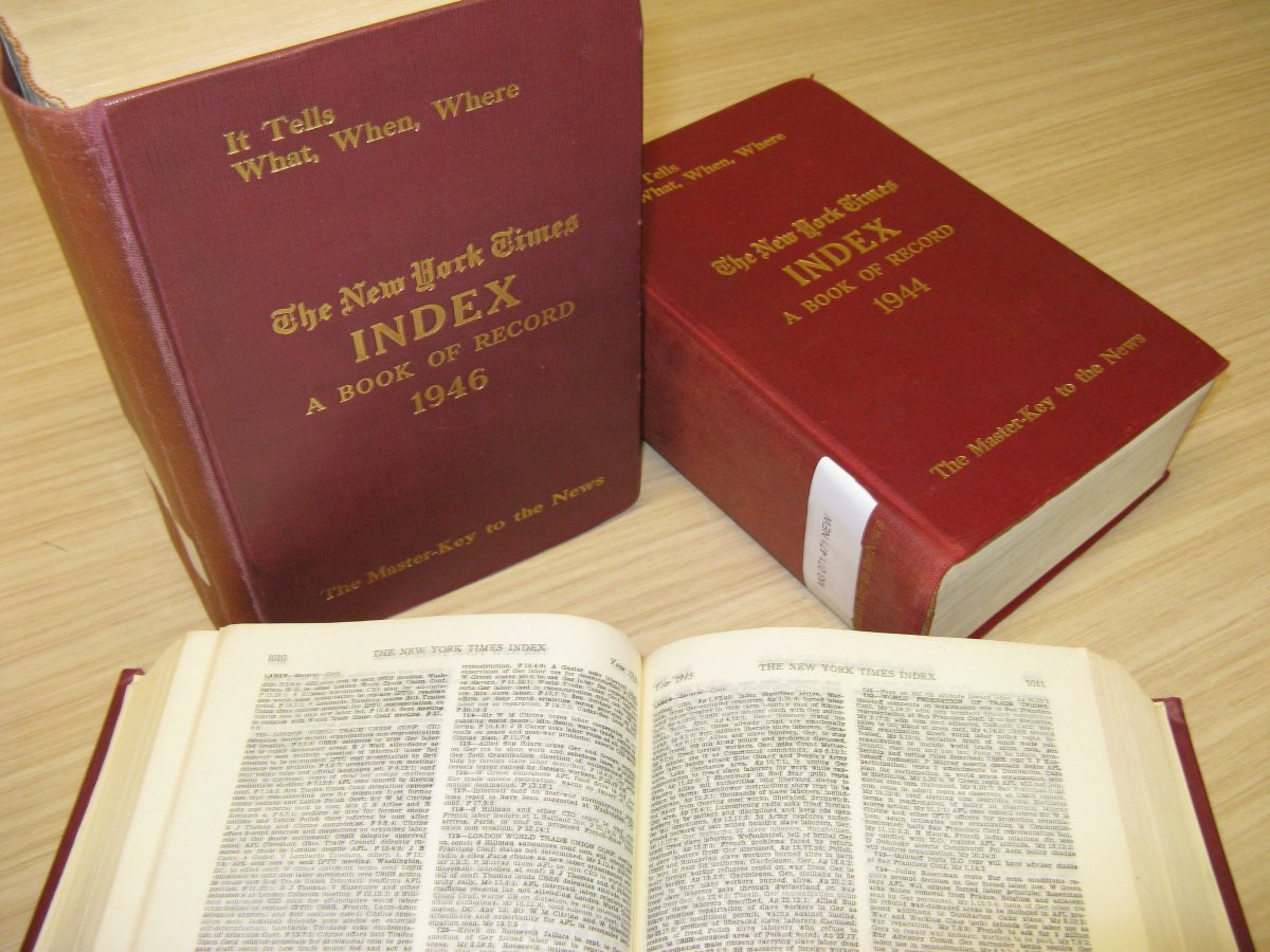 The New York Times indexes