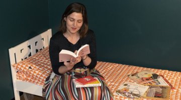 Exhibition Curator, Grace Blakeley-Carroll in the Playtime family space, 2019