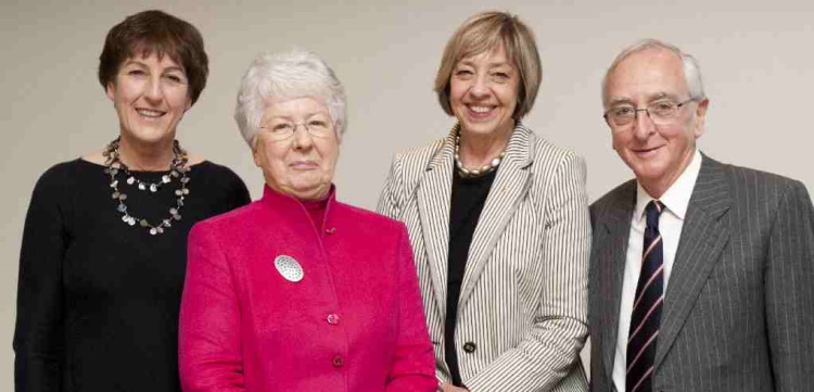 Frances Spalding, Heather Seymour, former Director-General Jan Fullerton and John Seymour in 2010