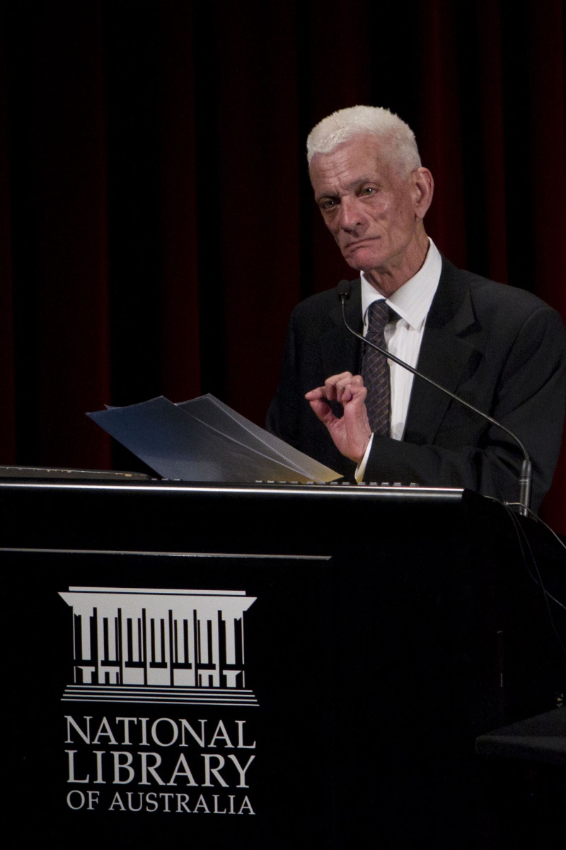 Robert Dessaix delivering the Seymour Lecture at the National Library of Australia in Canberra, 24 October 2011