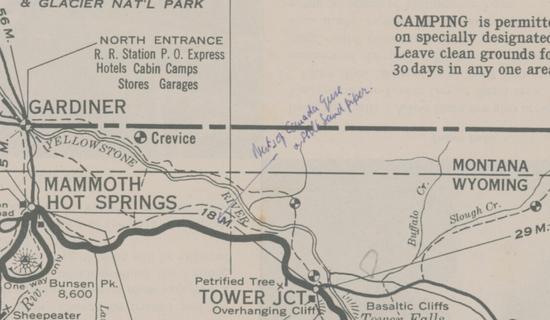 Guide map of Yellowstone National Park, [ca. 1:321,869], 1941-1946 http://nla.gov.au/nla.obj-739189251/view [detail]