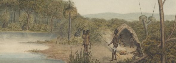 Habgood, William, 1805?-1845. Scene on Melville Water near Perth, Western Australia
