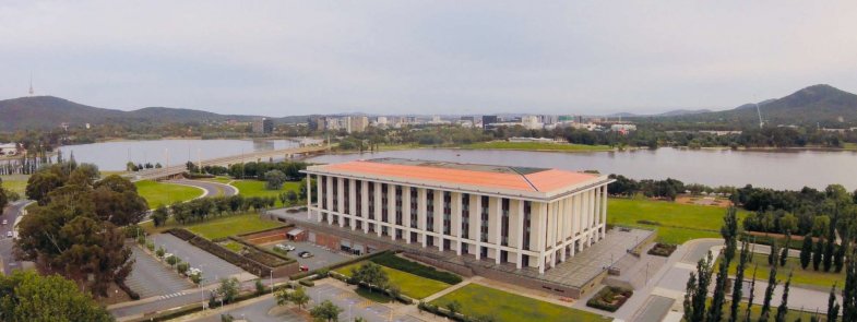 Aerial image of the National Library