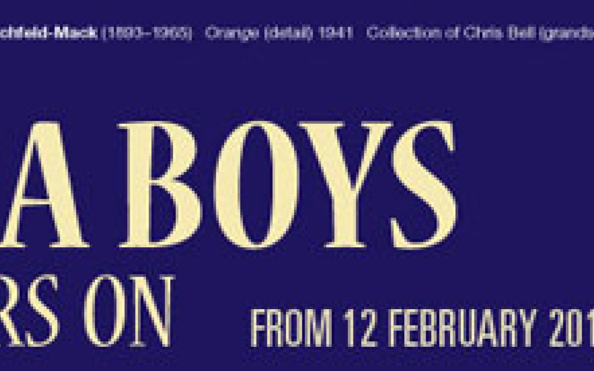 Dunera boys exhibition banner