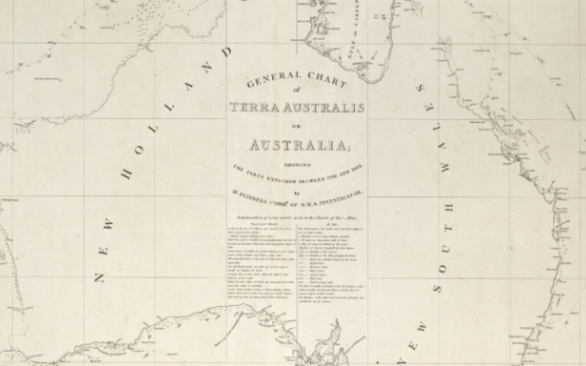 Matthew Flinders' map of Australia