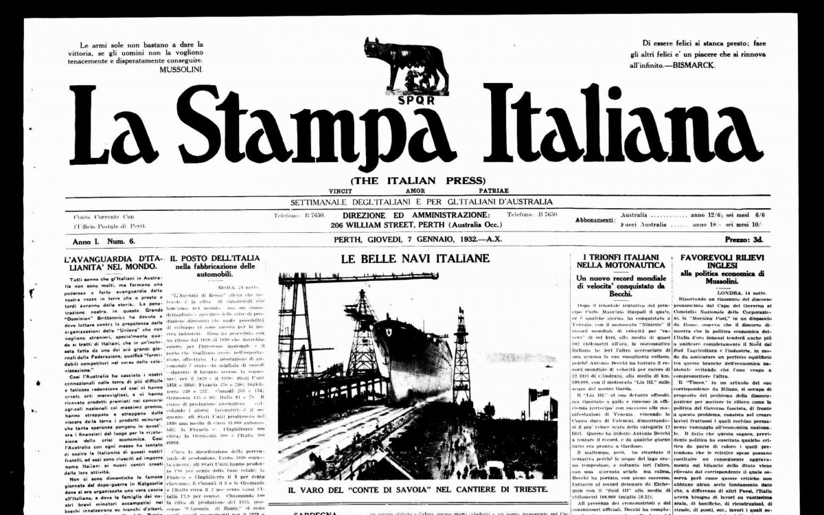 A photo of The Italian Press, 1932.