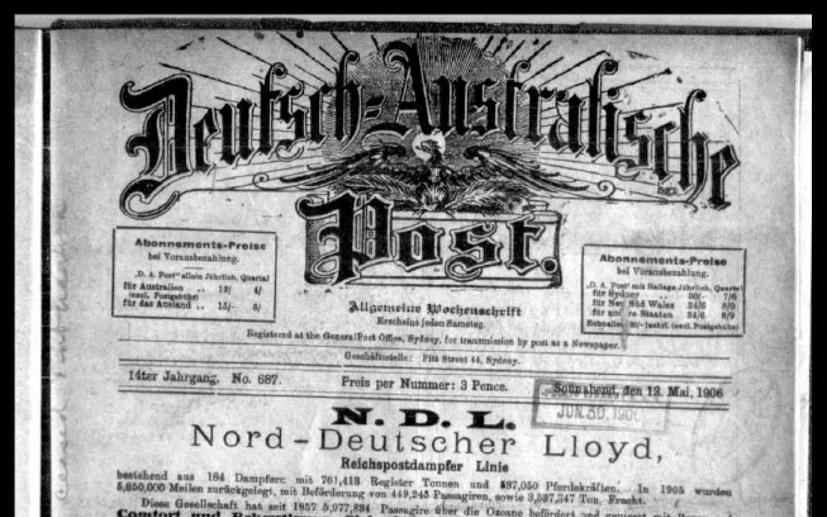 A page from the Deutch-Australische Post.