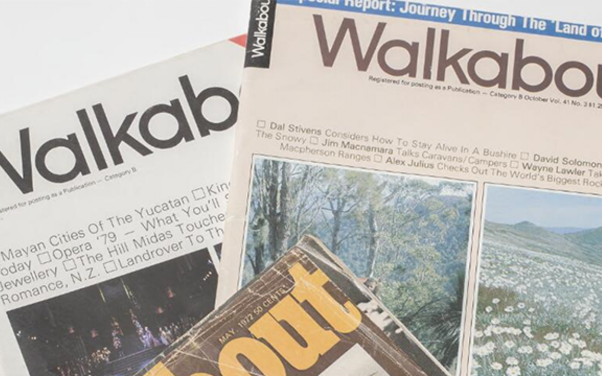 Front covers (detail) of the Walkabout magazine