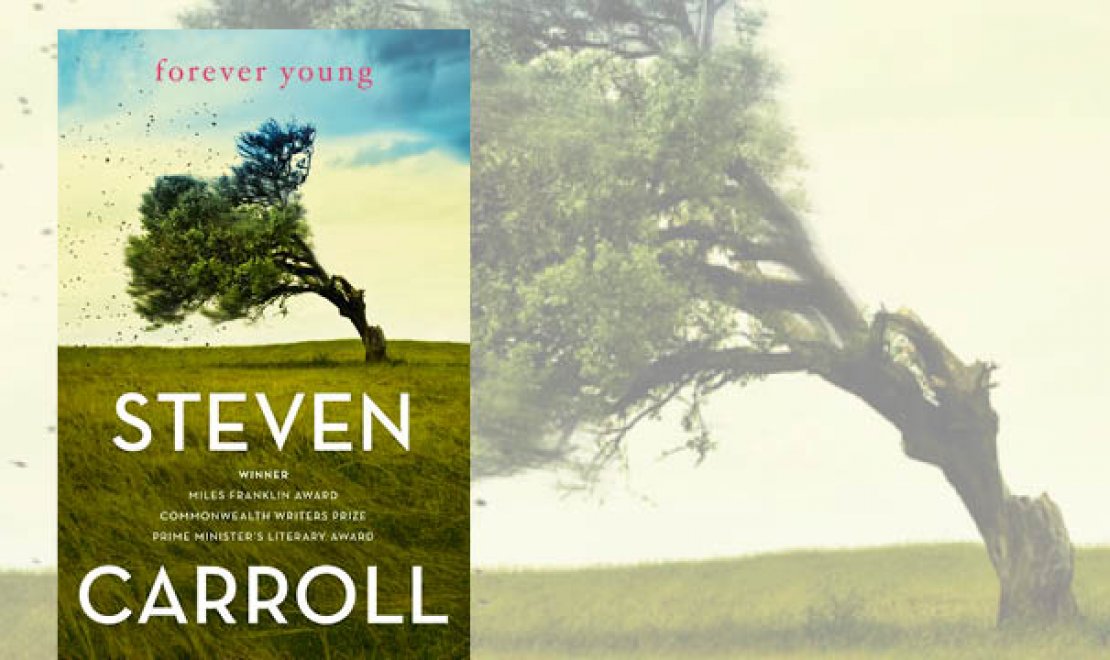 Cover image of Forever Young book and tree blowing in breeze