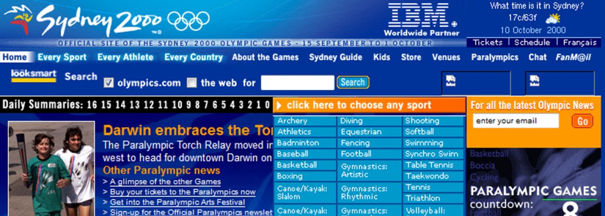 Blue olympic website