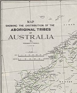 Map showing the distribution of the Aboriginal tribes of Australia