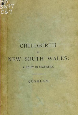 Childbirth in New South Wales : a study in statistics