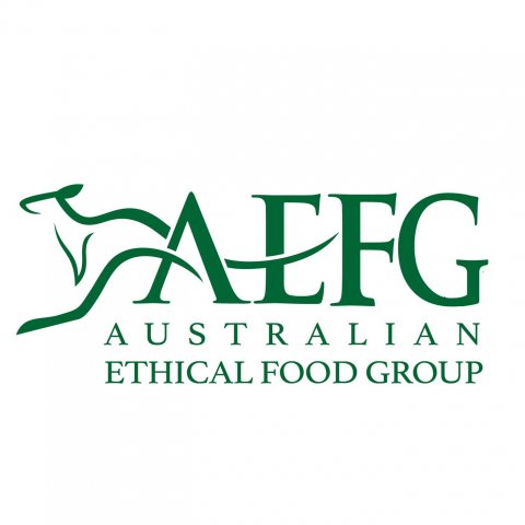 Green Australian Ethical Food Group logo on a white background