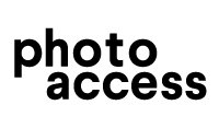 Logo for PhotoAccess which reads 'photo access' in black font on a white background.