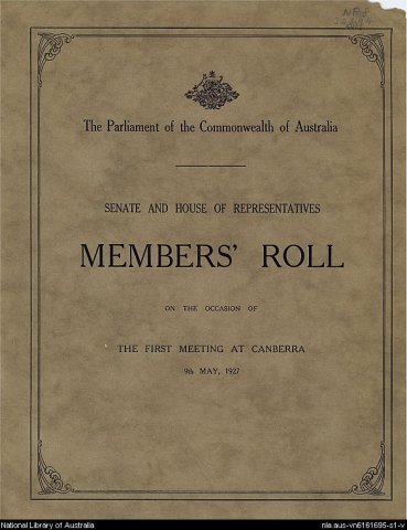 Senate and House of Representatives members' roll