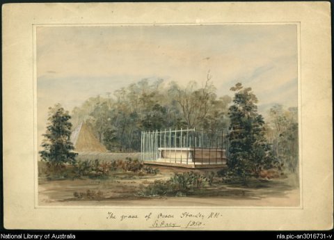 The grave of Owen Stanley RN Sydney 1850