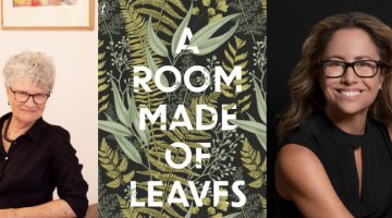 Kate Grenville, cover of A Room Made of Leaves and Professor Clare Wright OAM