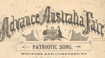 Cover of Advance Australia Fair sheet music from approximately 1879