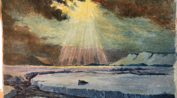 The Sun's Rays, Sidney Herbert Bay & Joinville Land, South Pole, Feb. 10, 1902, by Frank Wilbert Stokes