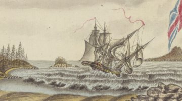 The melancholy loss of HMS Sirius off Norfolk Island, March 19th 1790 by George Raper