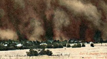 Carl Dugdale, A Phenomenal Dust-storm at Narrandera, New South Wales (detail), between 1900 and 1915