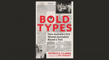 Red text reading 'Bold Types' with newspaper imagery