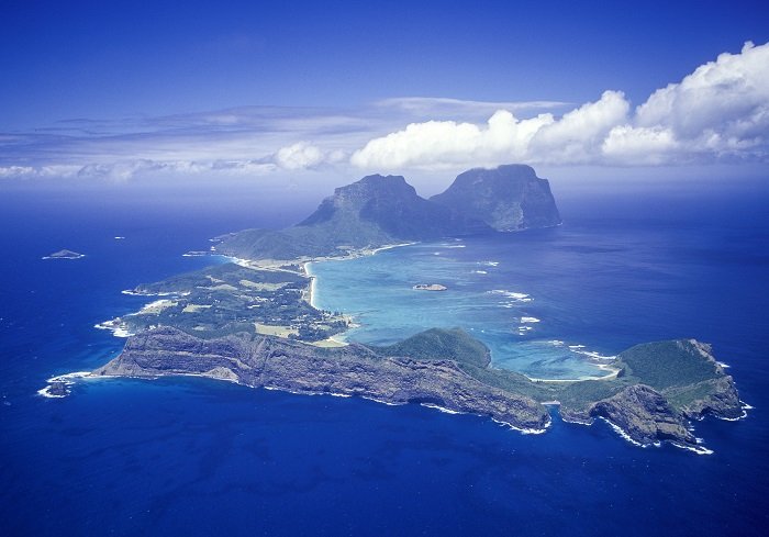 Aerial photograph of the Lord Howe Island Group