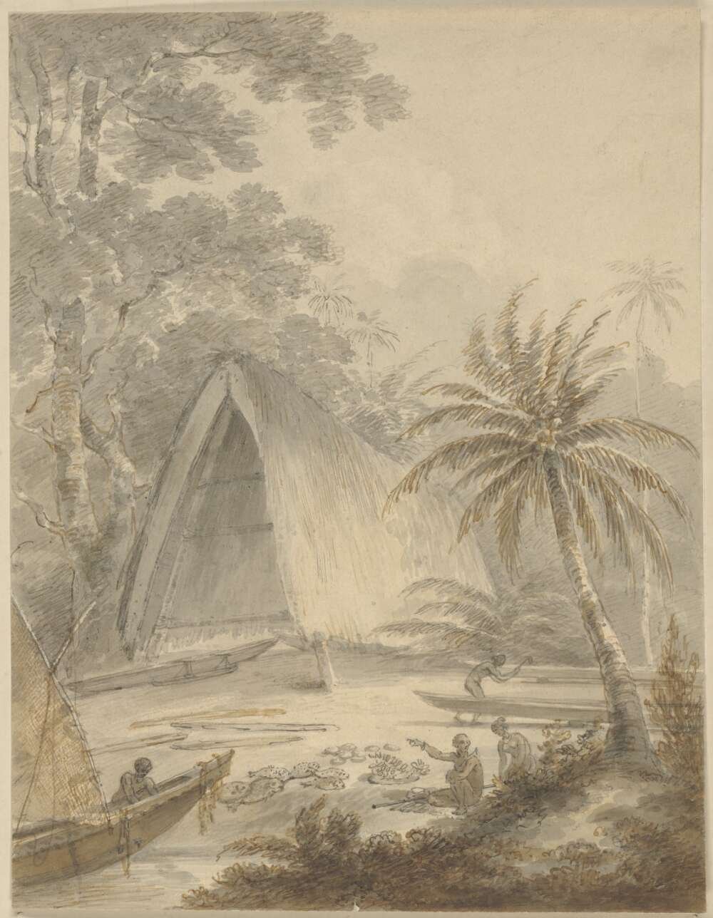 Arthur William Devis, Pacific island beach scene 1783