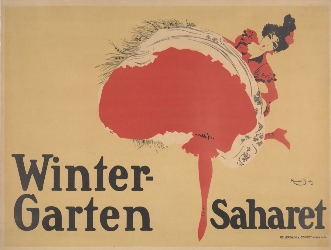 Dancer Saharet on a promotional poster for the Wintergarten in Berlin.