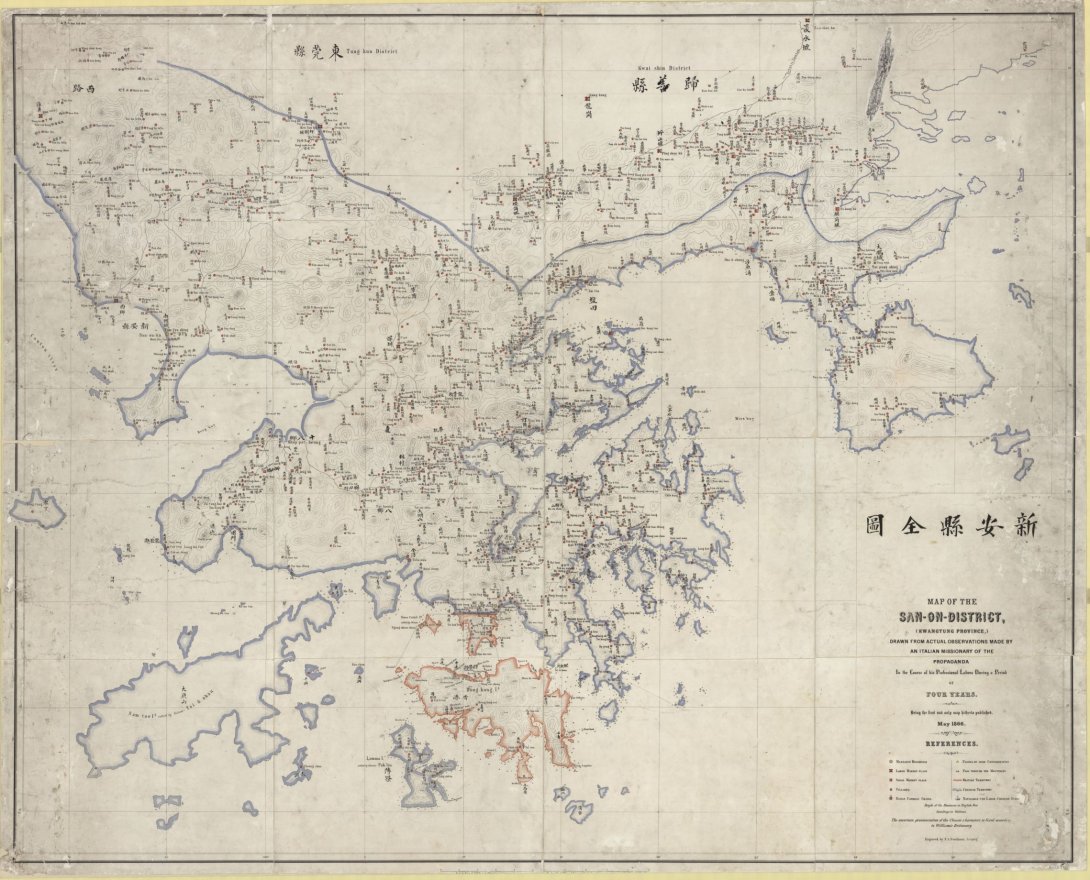 Map of the San-On District 新安縣全圖 (1866) nla.obj-231220841 