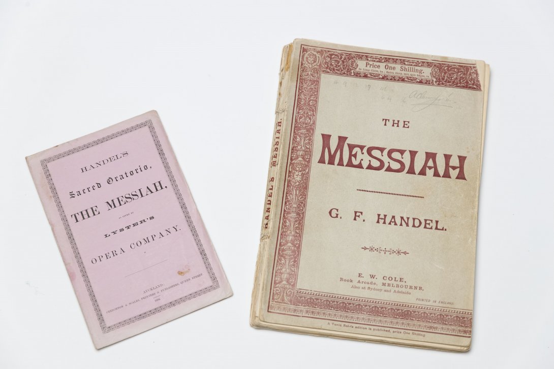 Two old editions of a musical score