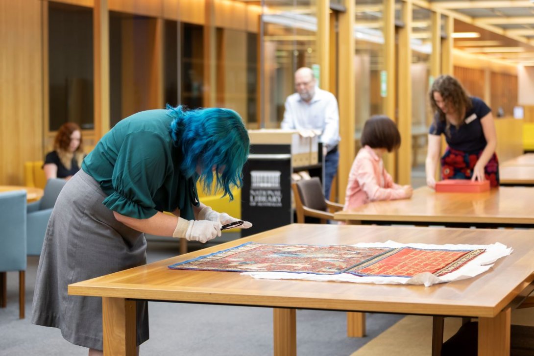 Researchers in the National Library's Special Collections Reading Room
