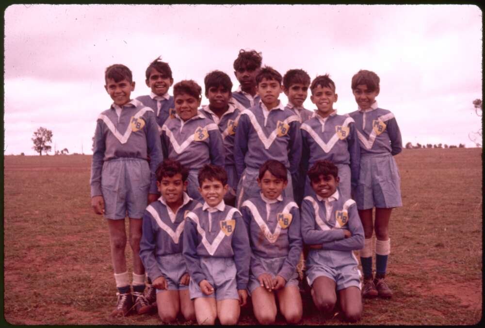 Aboriginal boys football team photo