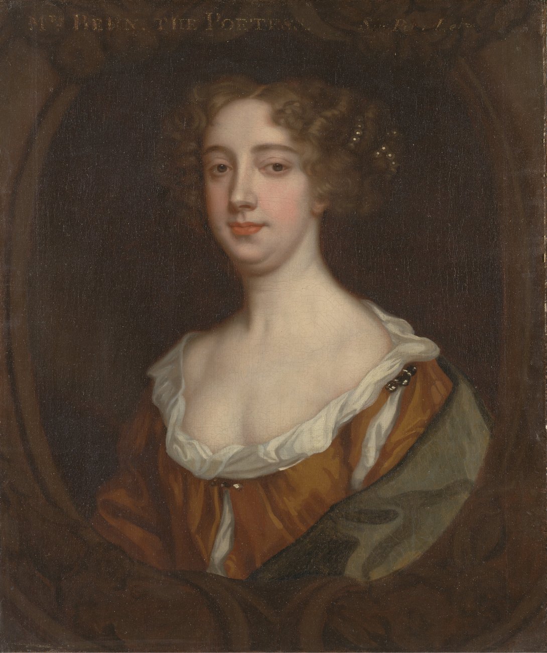 Portrait of a woman in 17th-century dress set in an oval 